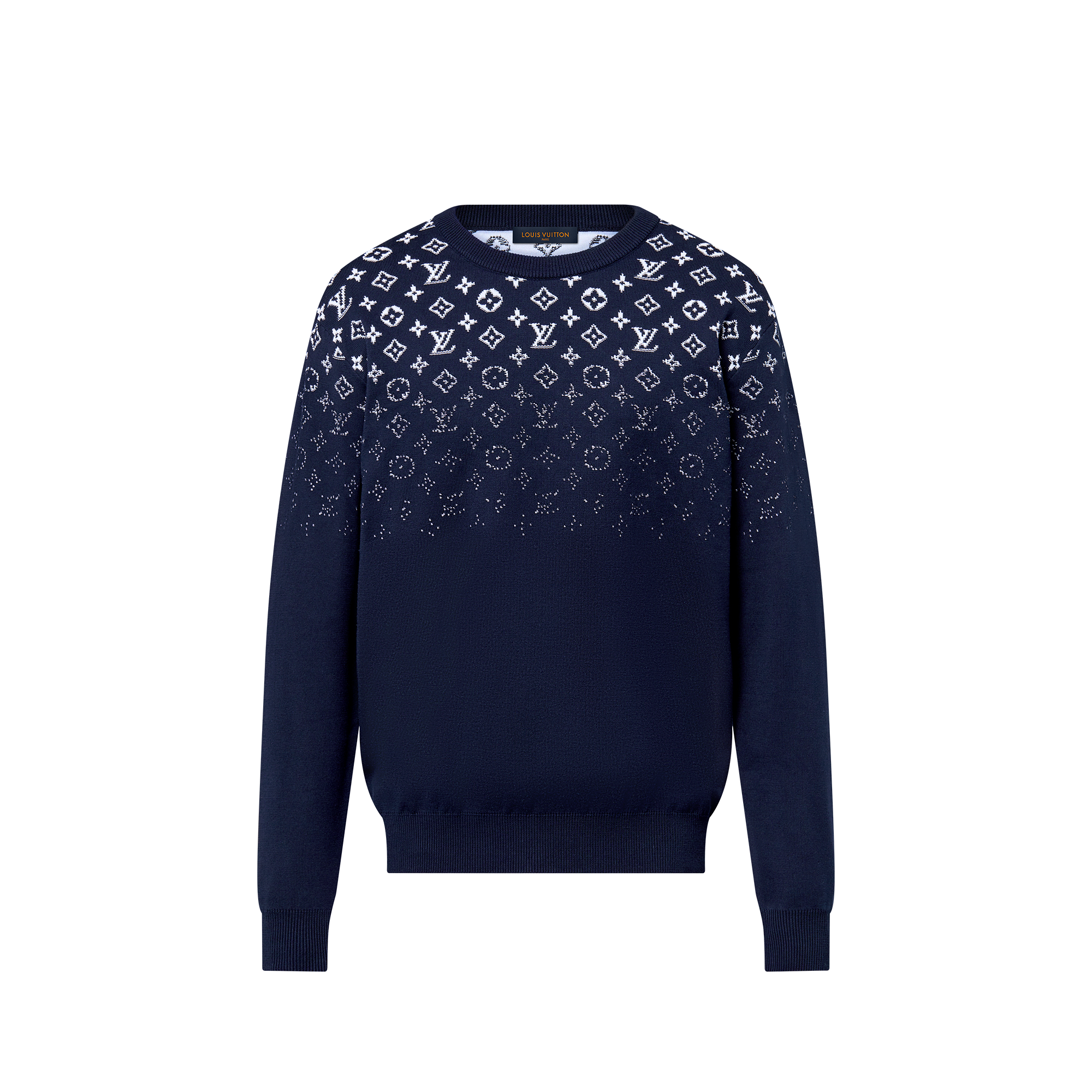 Louis vuitton blue knit sweater sale